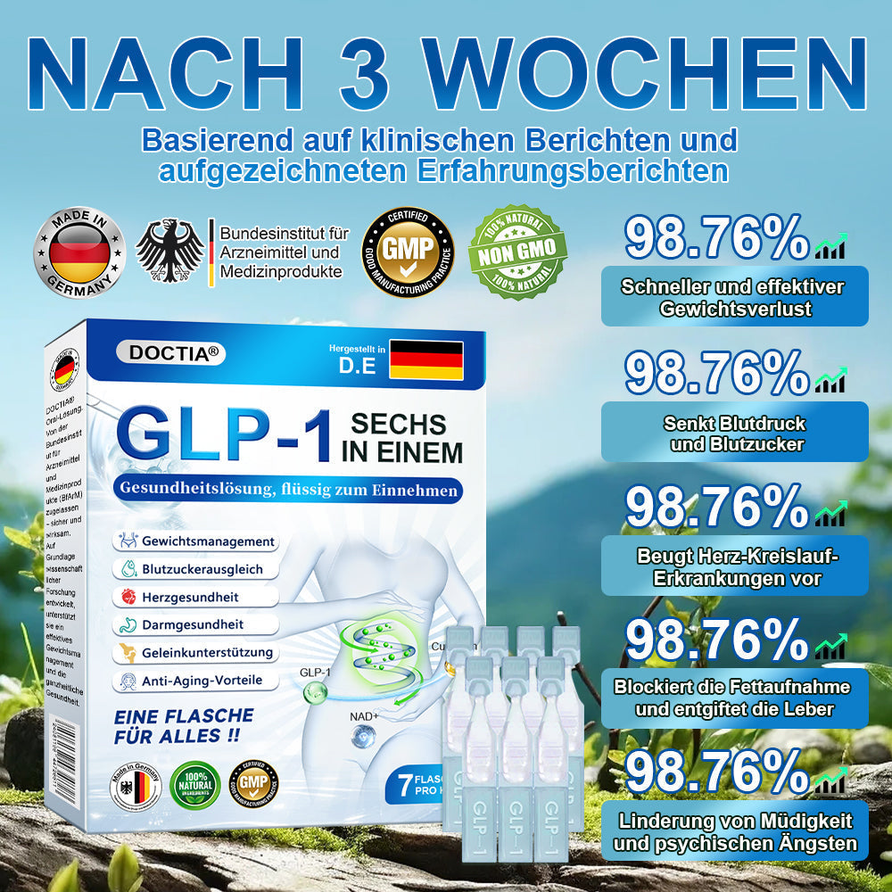 Die einzige offiziell von der BfArM zugelassene | DOCTɪA®👨⚕️6-in-1 Oral-𝑳öѕ𝒖𝒏𝒈 (nur 1 Dosis pro Tag, sichtbare Ergebnisse in 7 Tagen)💎Für Adipositas, Herz-Kreislauf-Gesundheit, Diabetes, Schlafapnoe, Gelenkprobleme u.v.m