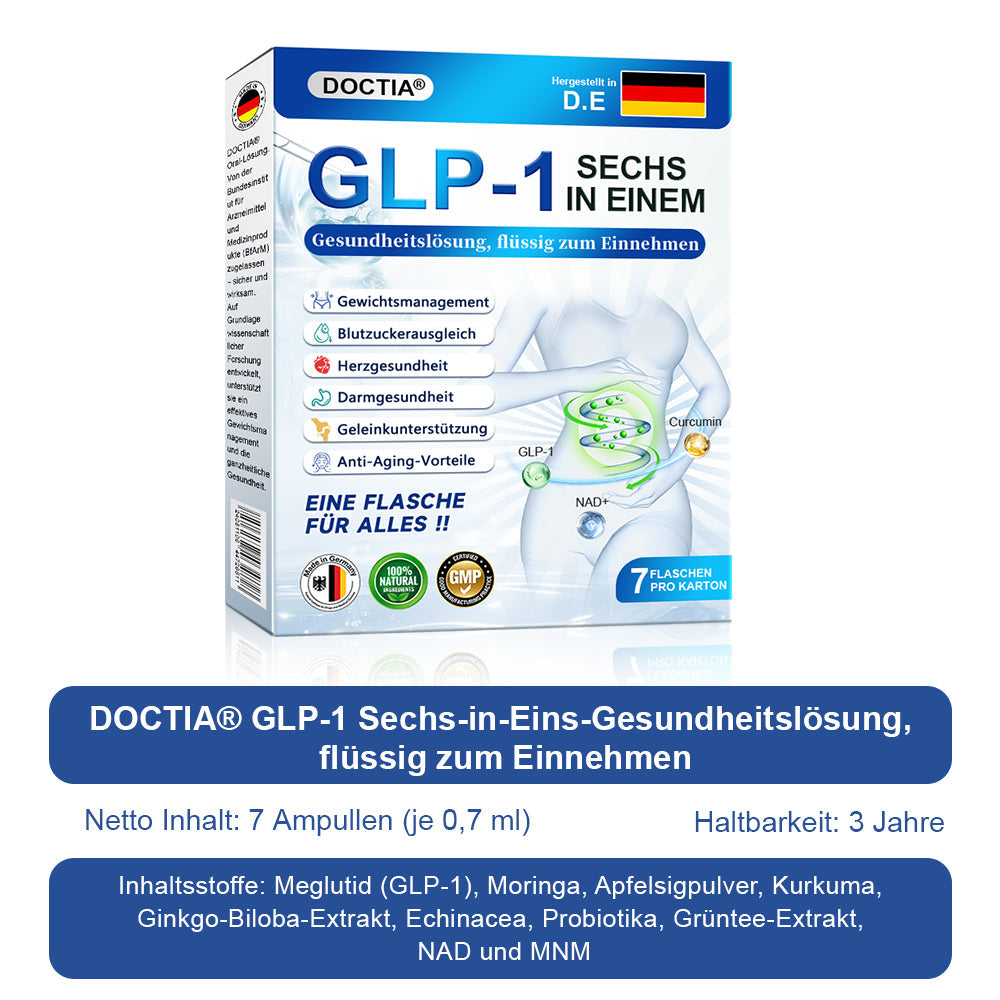 Die einzige offiziell von der BfArM zugelassene | DOCTɪA®👨‍⚕️6-in-1 Oral-𝑳öѕ𝒖𝒏𝒈 (nur 1 Dosis pro Tag, sichtbare Ergebnisse in 7 Tagen)💎Für Adipositas, Herz-Kreislauf-Gesundheit, Diabetes, Schlafapnoe, Gelenkprobleme u.v.m